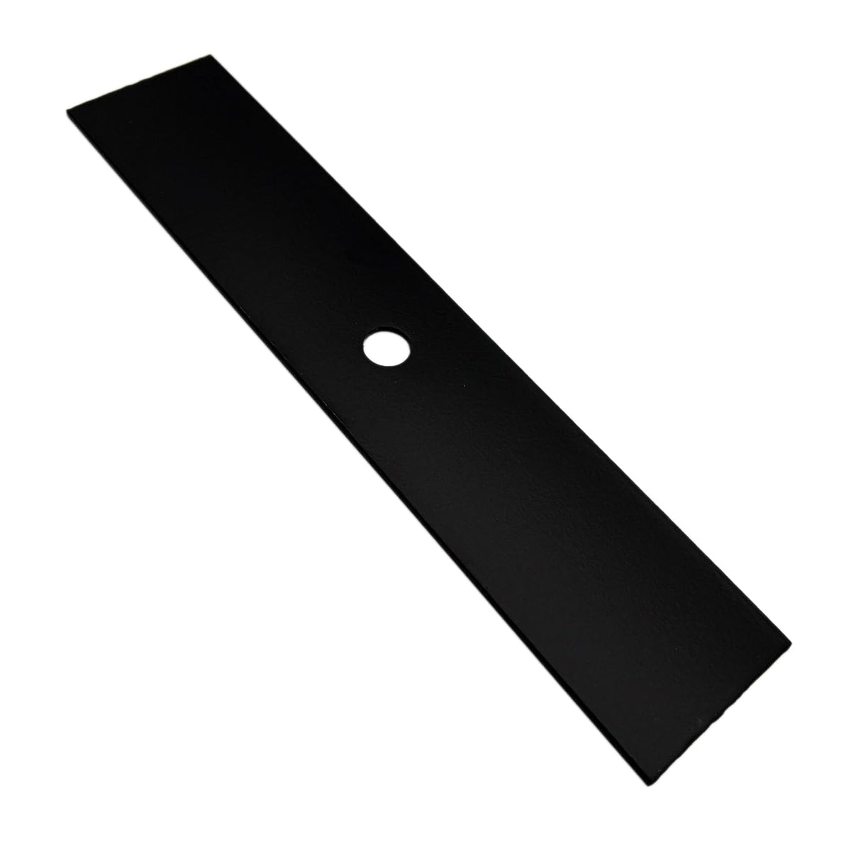 Heat-treated spring steel blade for durable edging performance.