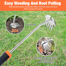 Saidrip ergonomic rubber handle provides a comfortable, non-slip grip during long weeding sessions.