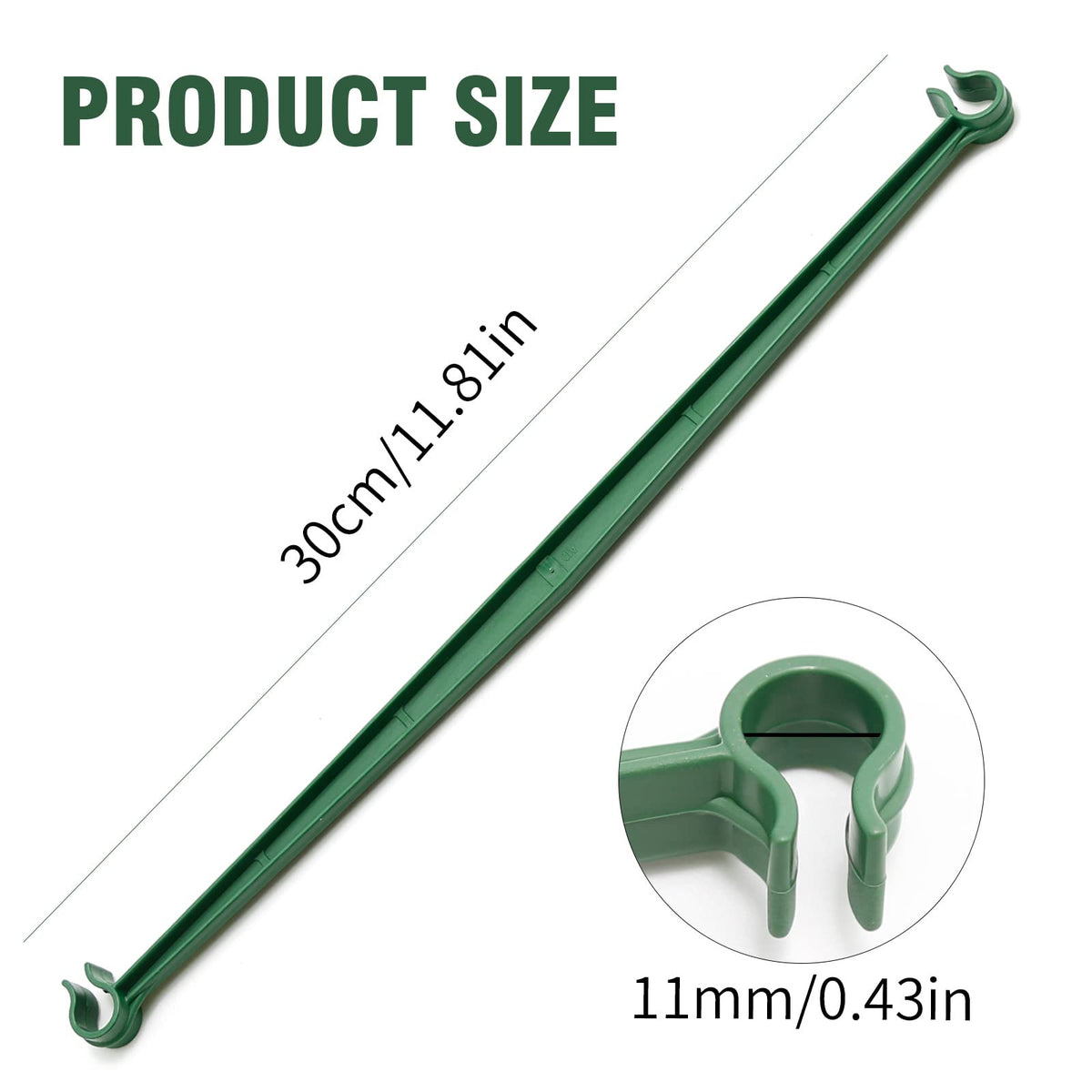 Saihisday 11mm diameter stake attachment ensuring secure plant stake integration.