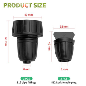 Saihisday barbed end plug compatible with 5-16 inch tubing for simple retrofits.