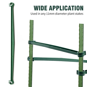 Saihisday durable plastic stakes support multi-season use in tomatoes and cucumbers.