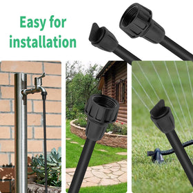 Saihisday non swivel adapter to 5-16 inch tubing enables quick tool free setup.