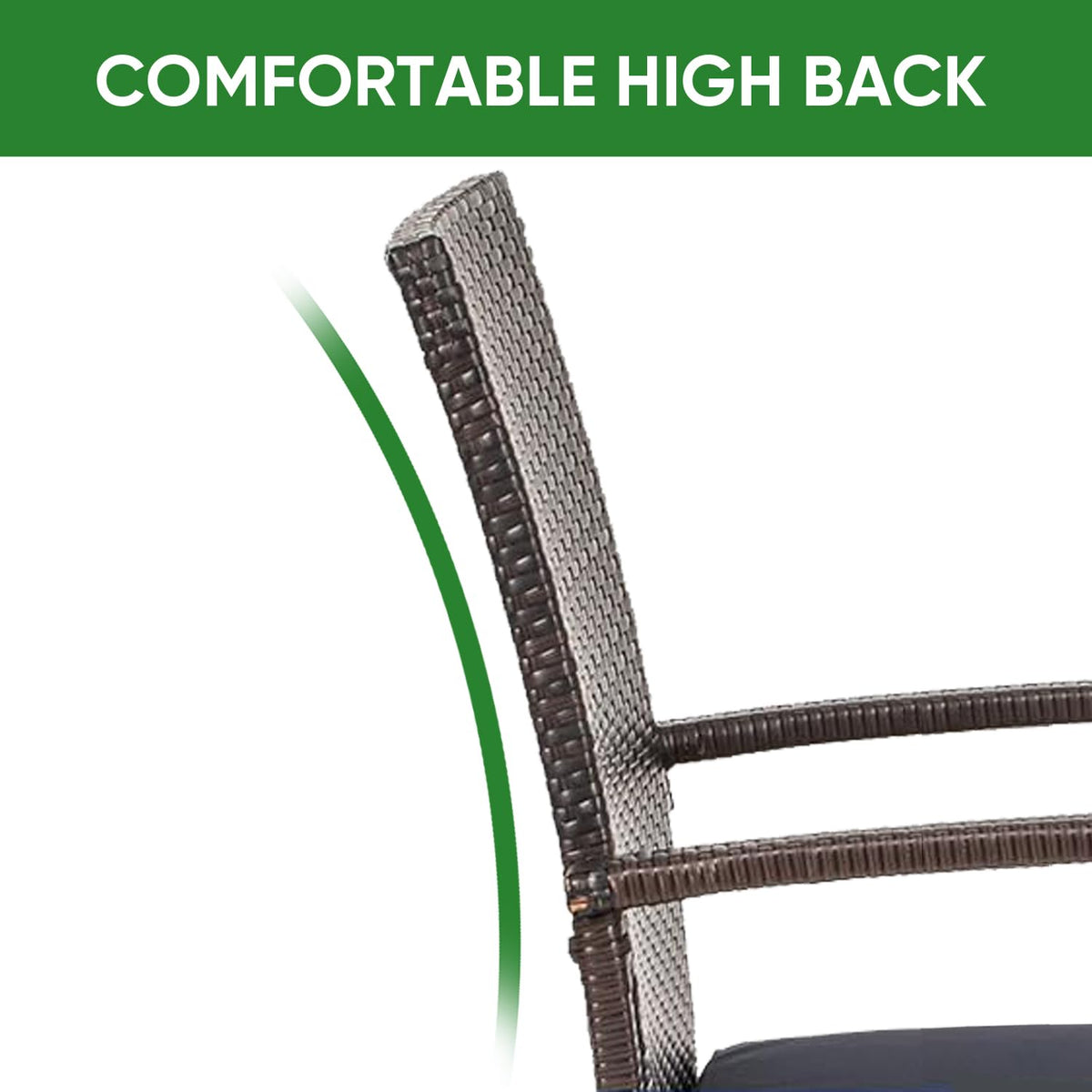 SAILARY deep-seat chair with padded cushions delivers plush seating and comfort.