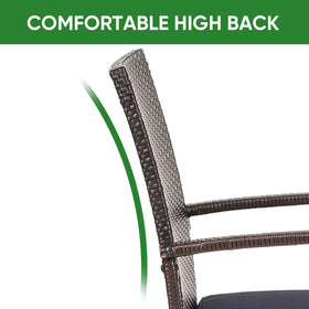 SAILARY deep-seat chair with padded cushions delivers plush seating and comfort.