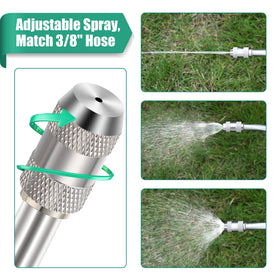 Adjustable nozzle on Saillong wand switching between mist and straight spray
