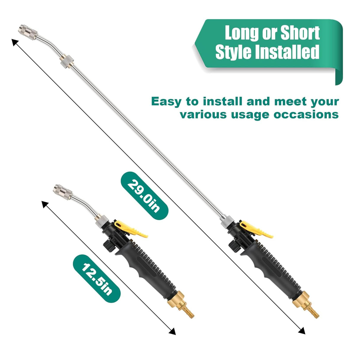Saillong adjustable nozzle lets you switch between mist and jet spray for versatility.