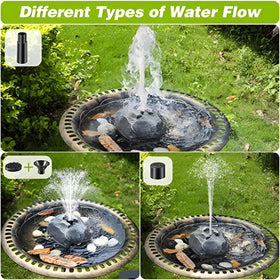 Saillong birdbath water glistens under sun attracting birds