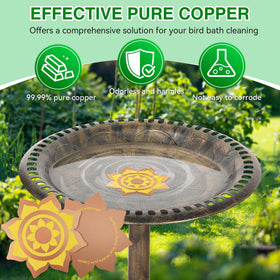 Saillong copper disk for bowls and garden fountains as functional decor.
