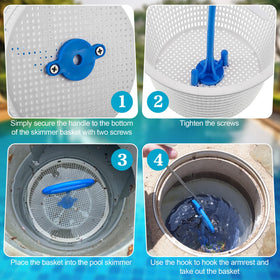 Saillong durable chlorine-resistant plastic basket withstands pool chemicals
