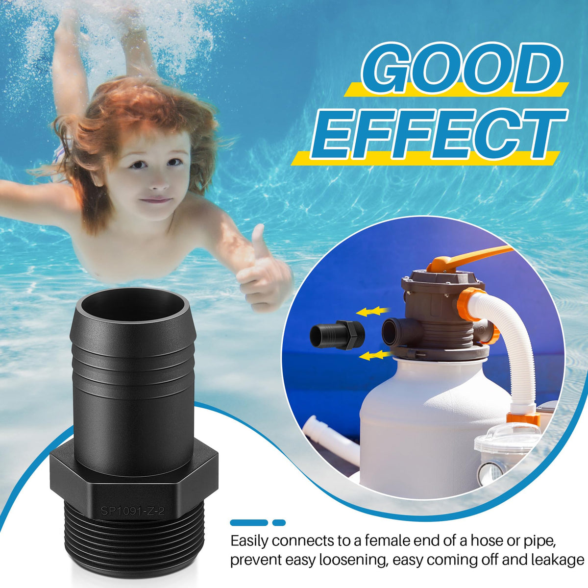 Saillong easy-install hose adapter ready for quick replacement