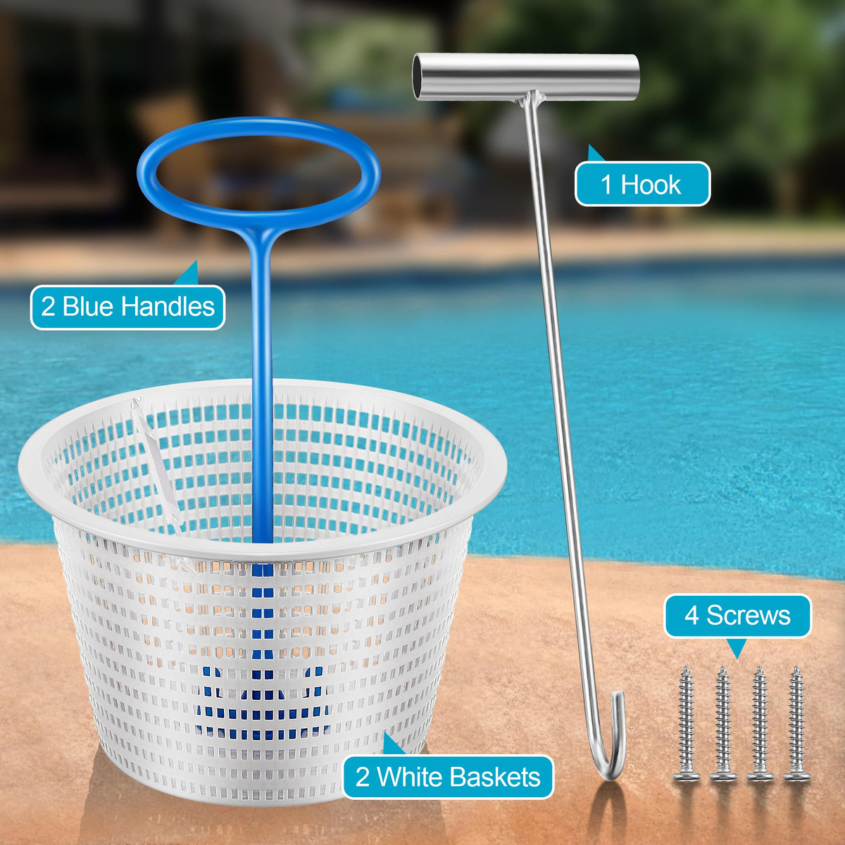 Saillong easy-installation basket with screws ready for setup