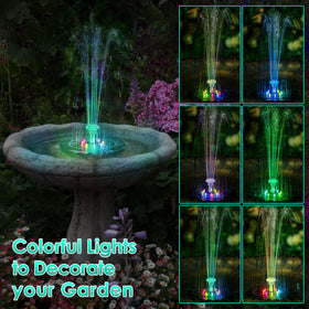 Saillong floating fountain pump provides portable, easy-to-move garden water features.