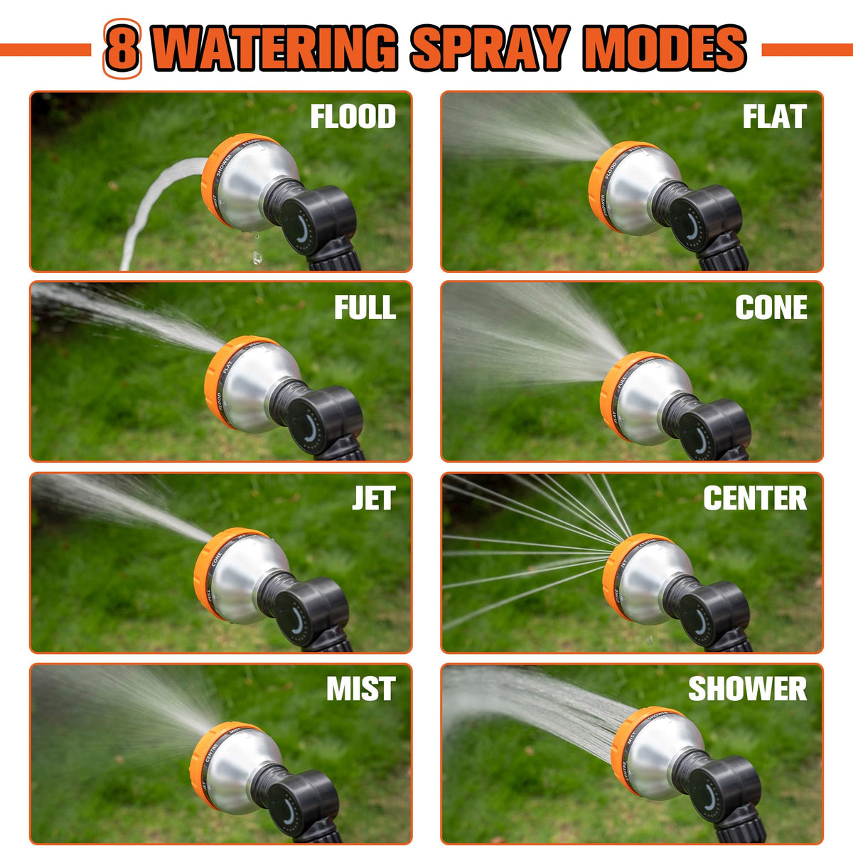 Saillong rotating nozzle demonstrates precise reach to plants and areas.