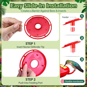 Saillong guard installation on a hummingbird feeder for quick setup