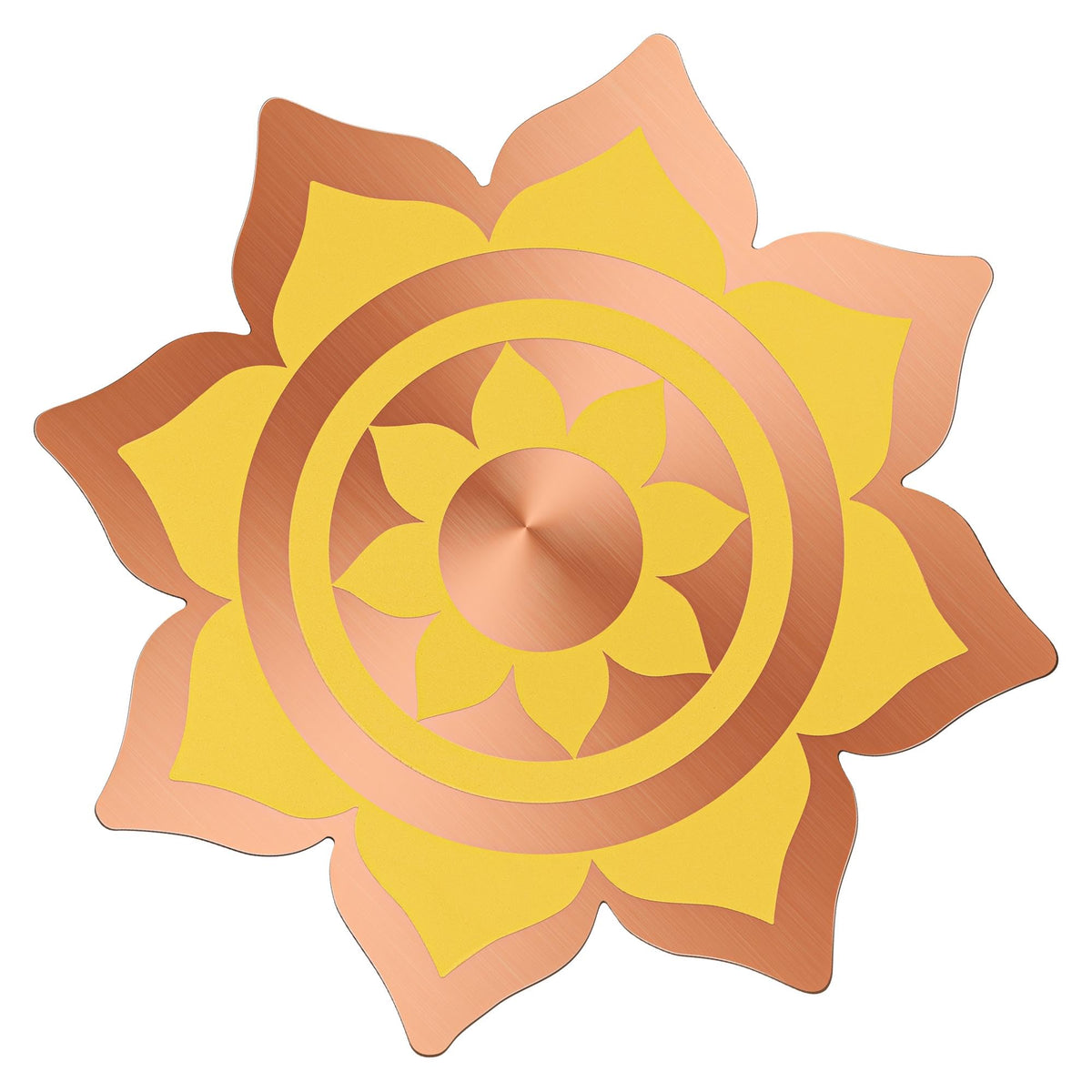Saillong petal copper disk for bird baths adds style and cleaner water.