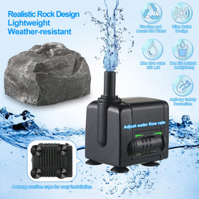 Saillong rock waterfall designed for aquariums brings motion to a tank.