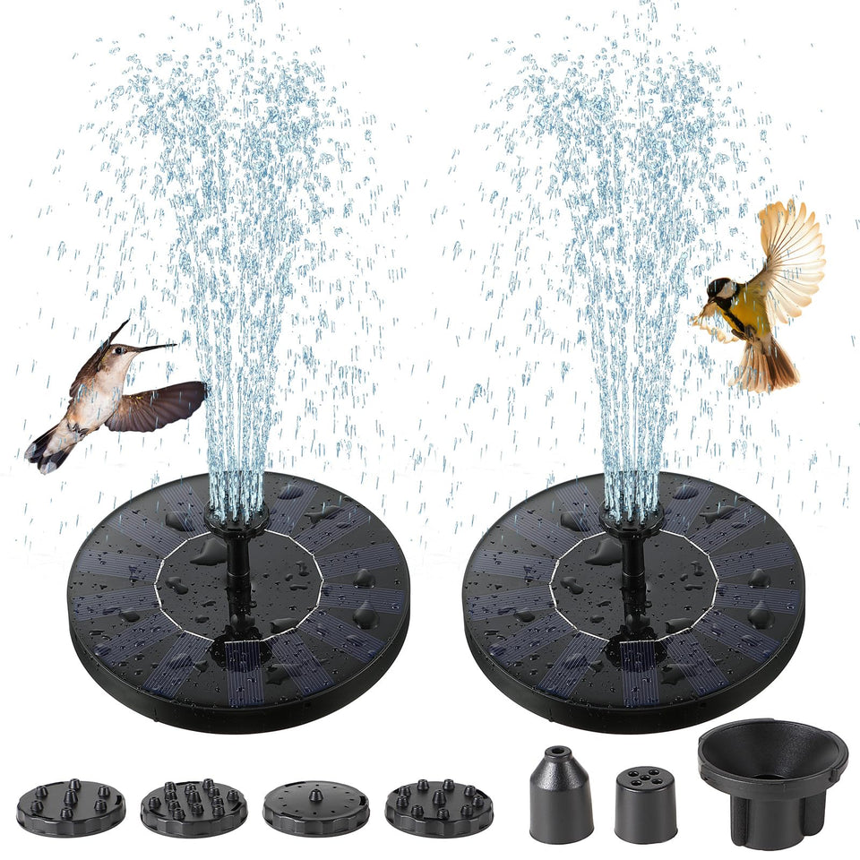 Saillong solar bird bath pump side view for vibrant garden water features.