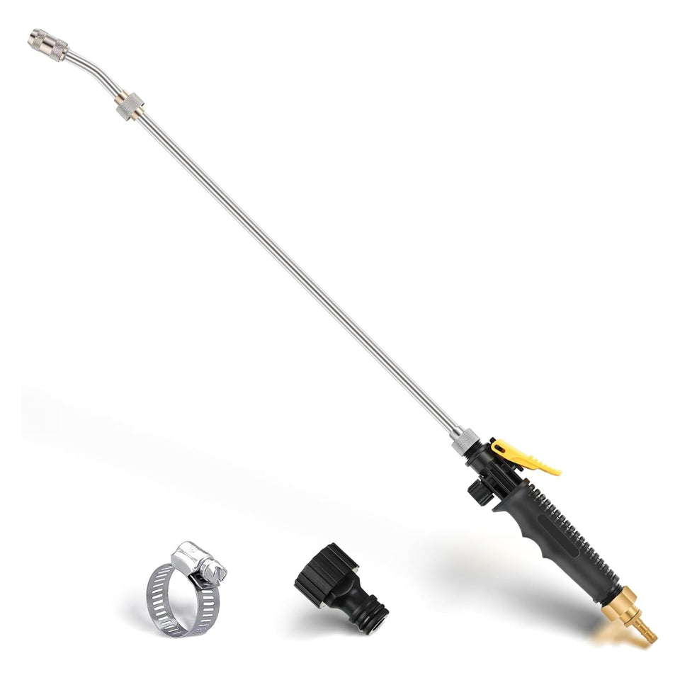 Saillong 29-inch sprayer wand shows durable stainless steel construction for reliable garden spraying.