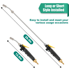 Brass barb 3-8 hose connector on Saillong wand for quick attachment