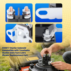 Saiyugty 12V starter solenoid ready for quick engine cranks on outdoor equipment.