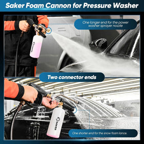 Saker five nozzles set provides versatile angles for various surfaces.