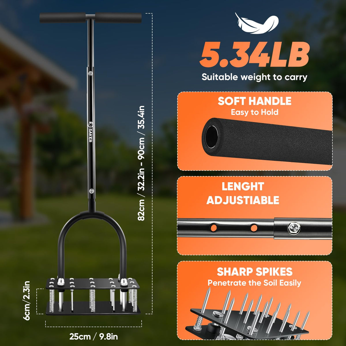 Saker reinforced foot pedal connection supports higher load