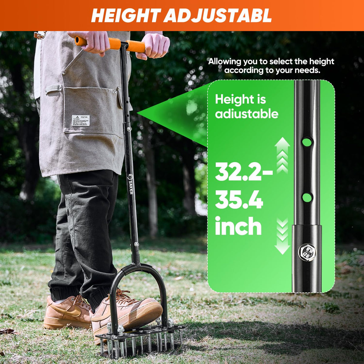 Sturdy foot pedal design in the Saker aerator enhances stability.