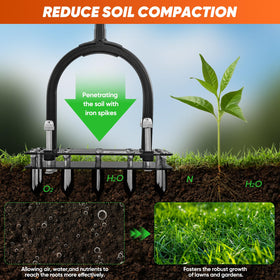 Protective gloves included with the Saker lawn aerator.