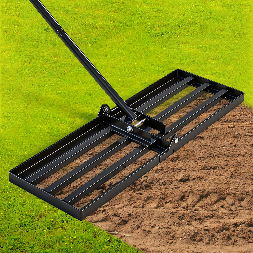 Saker lawn leveling rake plate 30x10 inch for quick ground leveling
