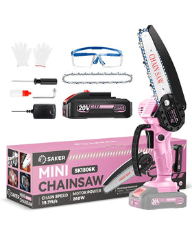 Saker Mini Chainsaw 6 inch battery compartment for easy charging and quick setup