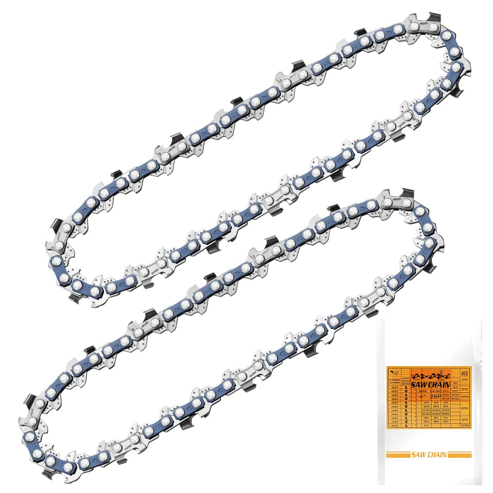 Saker mini chainsaw chain replacement 2-pack for smooth cuts