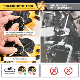 Saker mini chainsaw high-capacity battery for extended cutting sessions