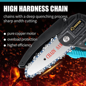 Saker portable electric chainsaw chain attachment for versatility