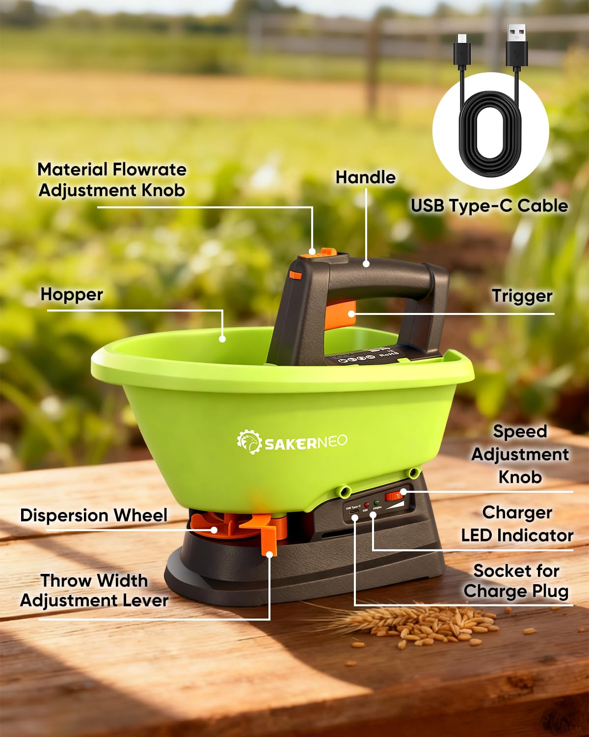 SAKERNEO compact design stores easily between seasons.