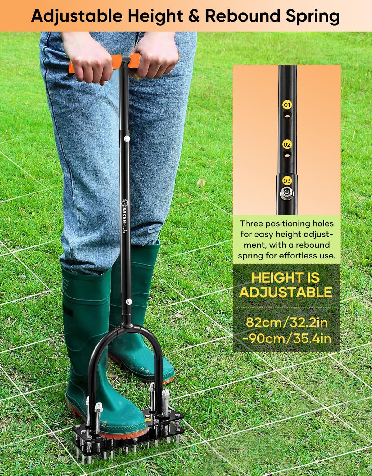 SakerPlus rust-resistant coating on heavy-duty iron body ensures durability