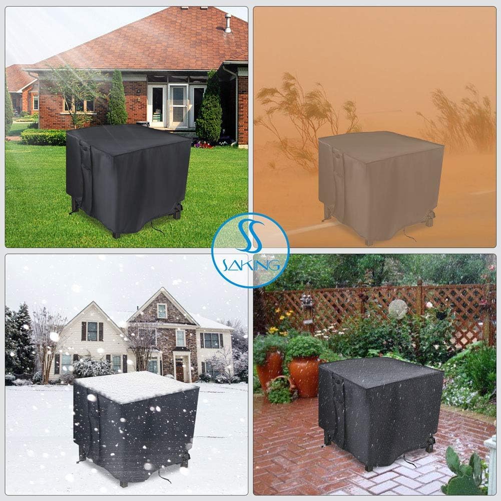 Saking fire pit cover easy-on-off handles for quick setup