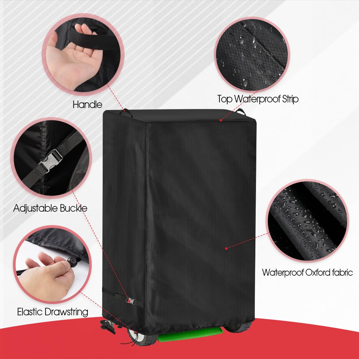 Saking lawn mower cover elastic drawstring keeps wind out