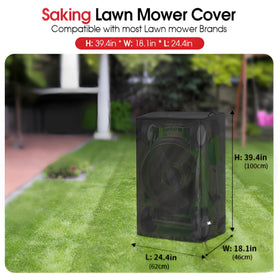 Saking lawn mower cover foldable 18-24 inch fits compact electric mowers