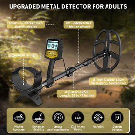 SAKOBS 11-inch waterproof coil enables efficient wet sand and shallow water searches