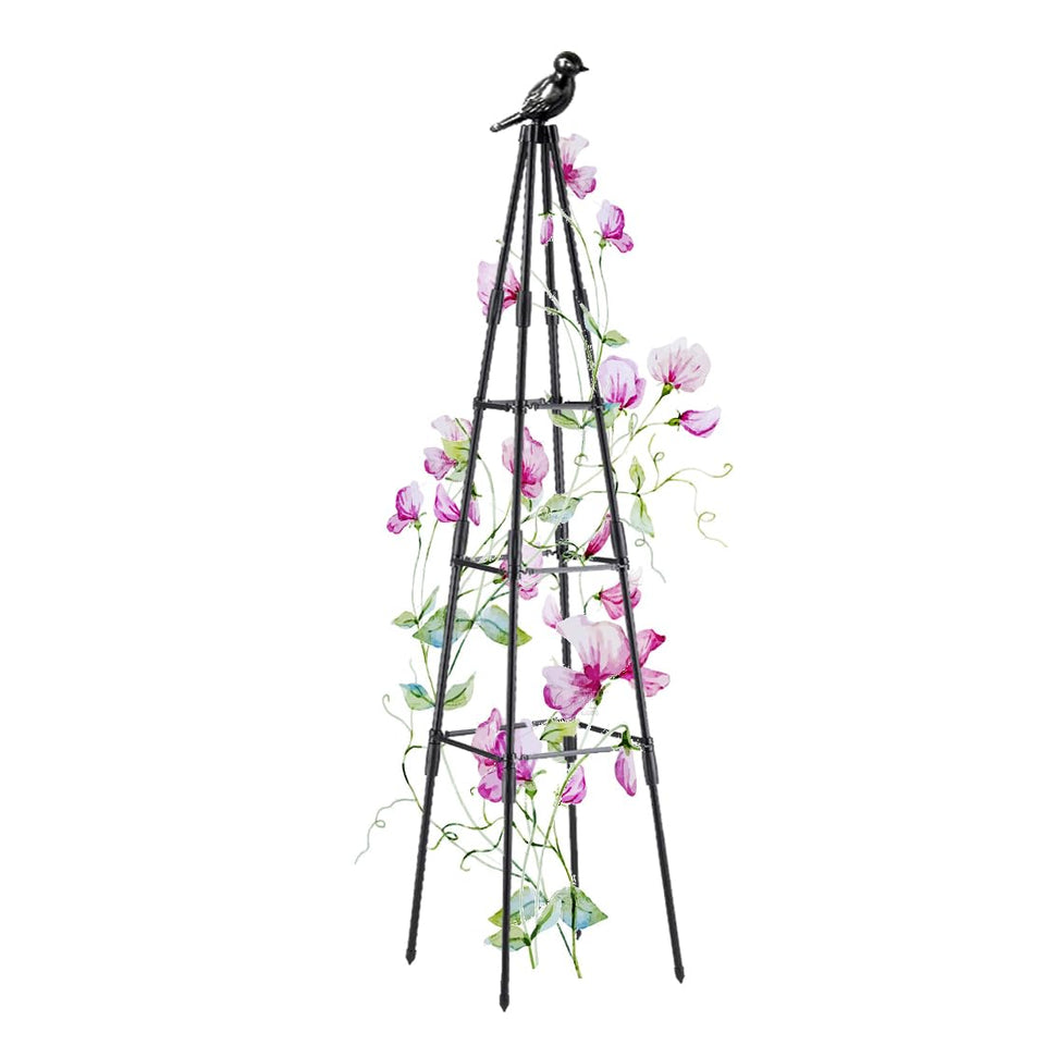 SAKOTE Garden Trellis 47-inch provides sturdy vertical support for climbing plants.