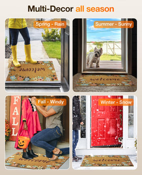 SAKSUN front door mat for indoor and outdoor spaces, low maintenance