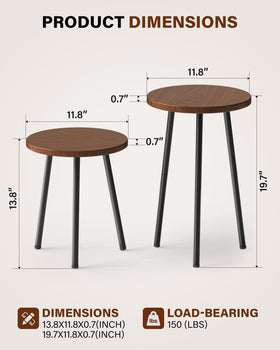 SAKSUN 20-inch plant table elevates larger plants with a sturdy, modern silhouette.