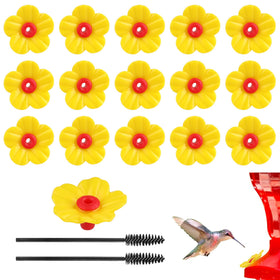 Salbsever hummingbird feeder replacement flowers 16-piece set for easy refreshment