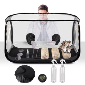 Salcod large still air box mushroom grow tent with clear panels for easy observation.