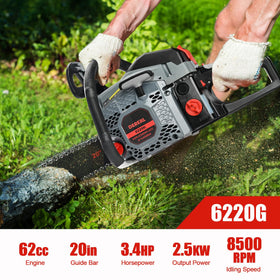 Salem Master 62cc engine delivers reliable power for demanding wood tasks.