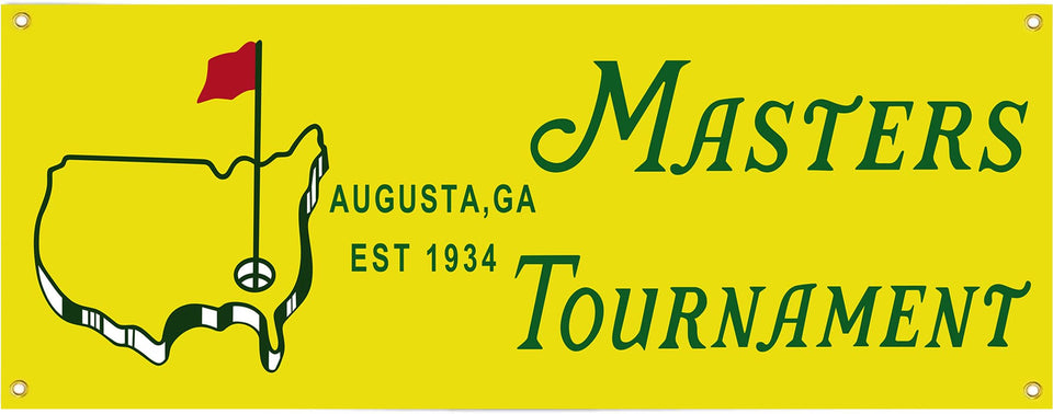 Salmophy Golf Masters flag augusta banner, durable outdoor decor for yards and events.