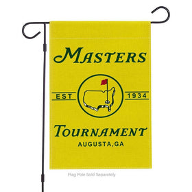 Salmophy Masters garden flag with Augusta National poster, readable from both sides outdoors.