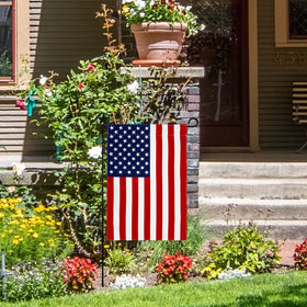 Salt and Palms 12.5 x 19-inch flag with 1.5-inch sleeve for hanging.