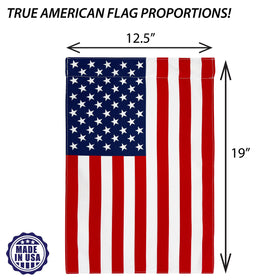 Salt and Palms double-sided print shows vibrant patriotic graphics from both sides.