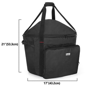 SAMDEW bag dimensions 17in by 21in suit 18-inch grills.